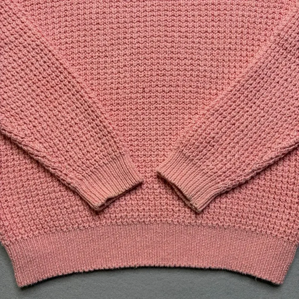 Vintage‎ Newport News Petite Pink Chunky Knit Sweater Womens Small Cottagecore
